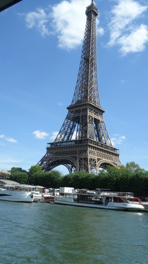Eiffel Tower & Statue of Liberty from Seine Riber Boat a